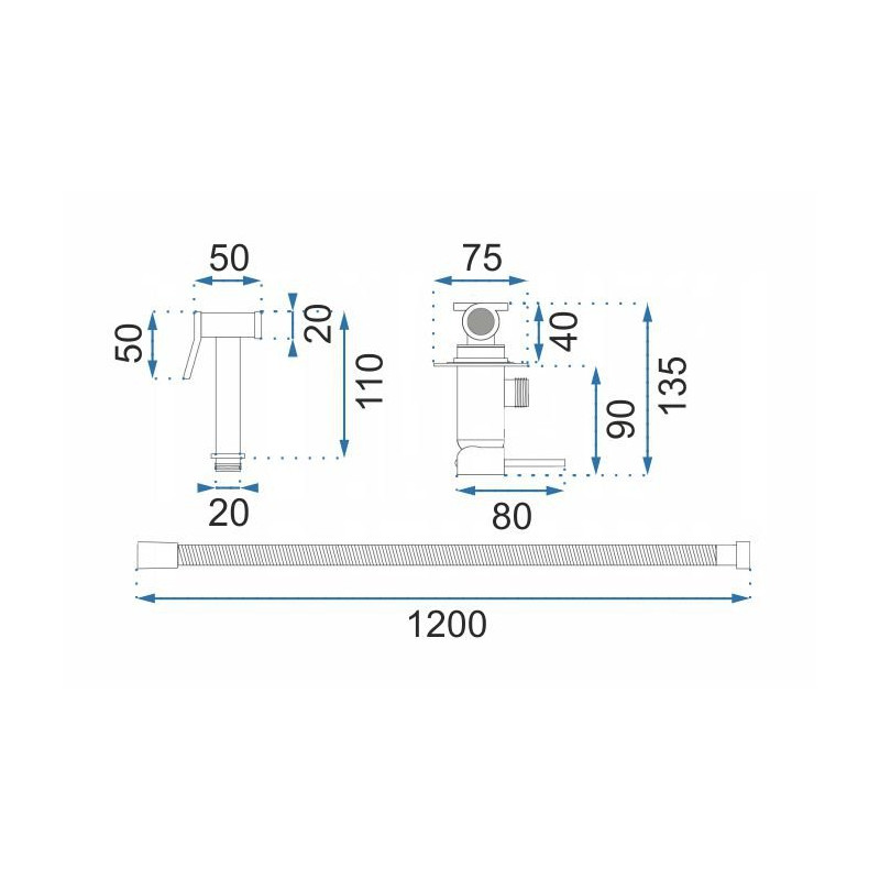 Złota Bateria Bidetowa REA Loop Lungo - Elegancja i Styl w Twojej Łazience