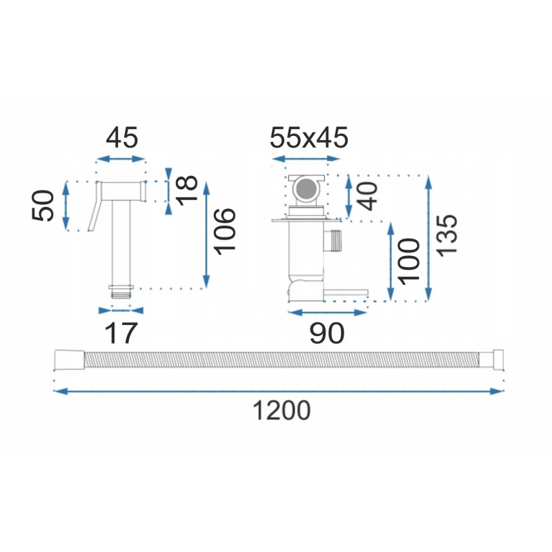 Fenix Black – Elegancka Czarna Bateria Bidetowa dla Twojej Łazienki!