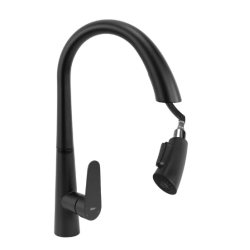 Czarna bateria kuchenna ROSS JS-K087B – nowoczesny design dla Twojej kuchni!