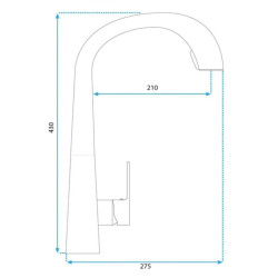 Czarna bateria kuchenna ROSS JS-K087B – nowoczesny design dla Twojej kuchni!