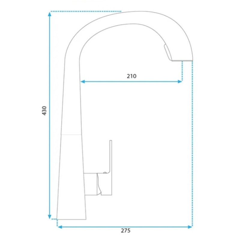 Czarna bateria kuchenna ROSS JS-K087B – nowoczesny design dla Twojej kuchni!