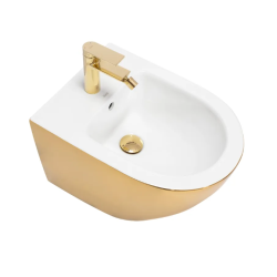 Luksusowy Bidet Carlo Mini w Złocie i Biel - Elegancja i Komfort w Twojej Łazience