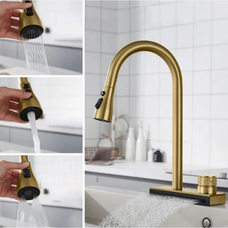 Stylowa Bateria Kuchenna JS-K112BG Conor – Złoto o Szlachetnym Wykończeniu!