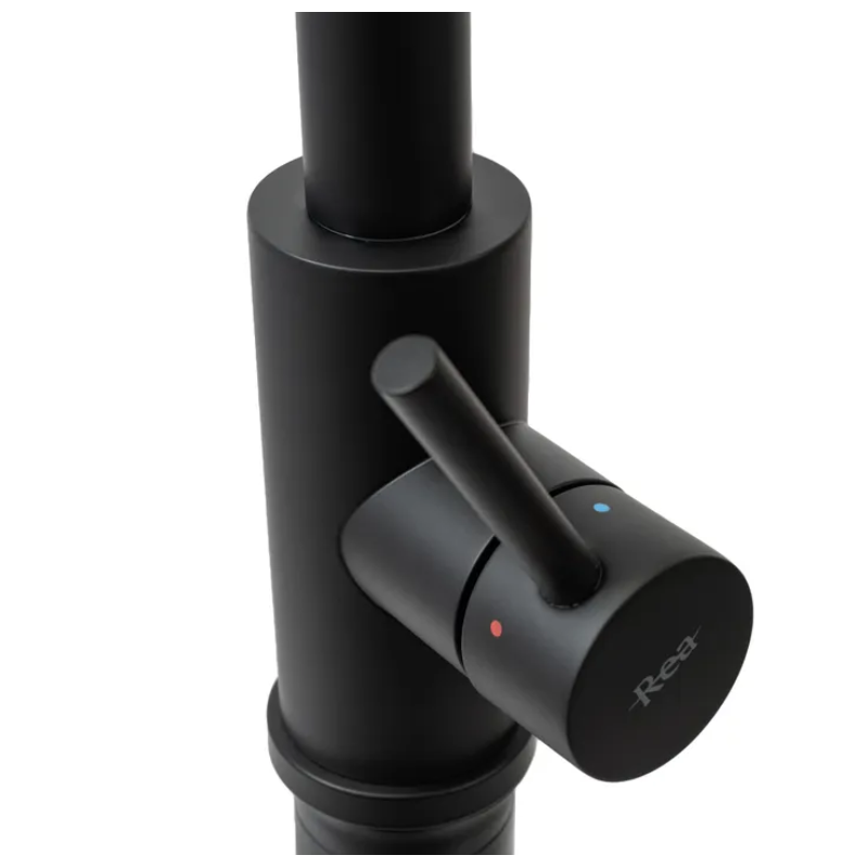 Rea Fresh - Nowoczesna Bateria Kuchenna z Wyciąganą Wylewką, Czarna Elegancja