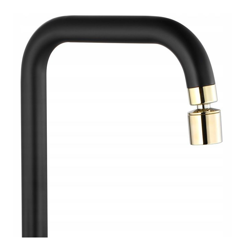 Elegancka Bateria Kuchennna Polo - Czerń i Złoto w Nowoczesnym Stylu