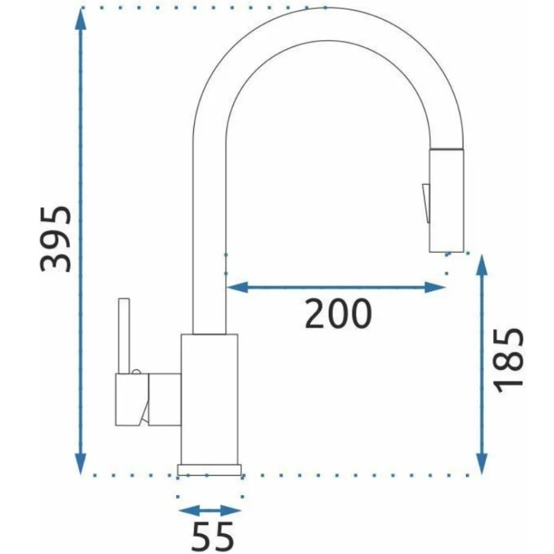 Złota Bateria Kuchenna REA Fresh z Wyciąganą Wylewką - Elegancja i Funkcjonalność
