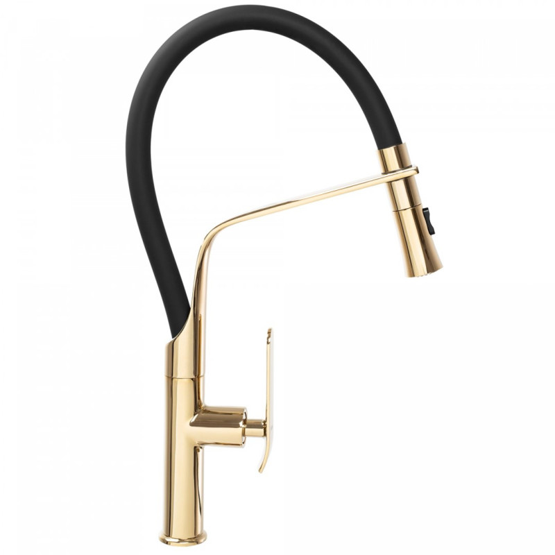 Nowoczesna Bateria Kuchenna Castor w Kolorze Czarnym i Złotym - Styl i Funkcjonalność