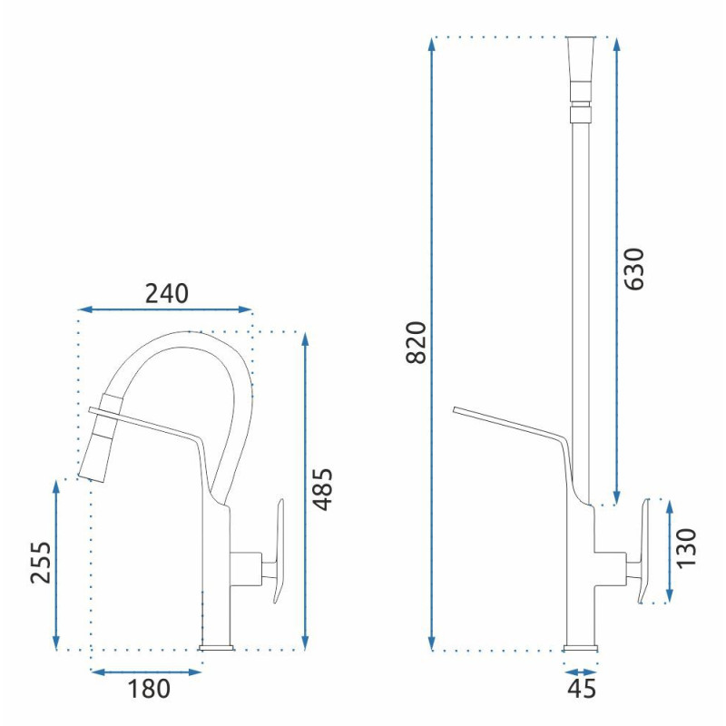 Nowoczesna Bateria Kuchenna Castor w Kolorze Czarnym i Złotym - Styl i Funkcjonalność