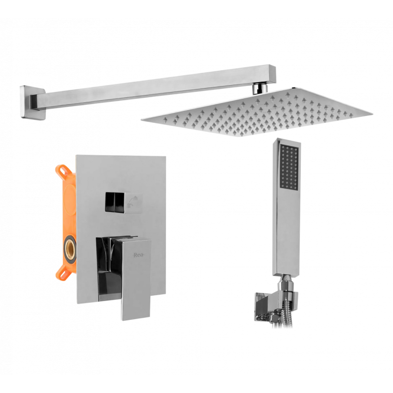 Luksusowy Zestaw Prysznicowy FENIX Chrom - Elegancja i Nowoczesność w Twojej Łazience