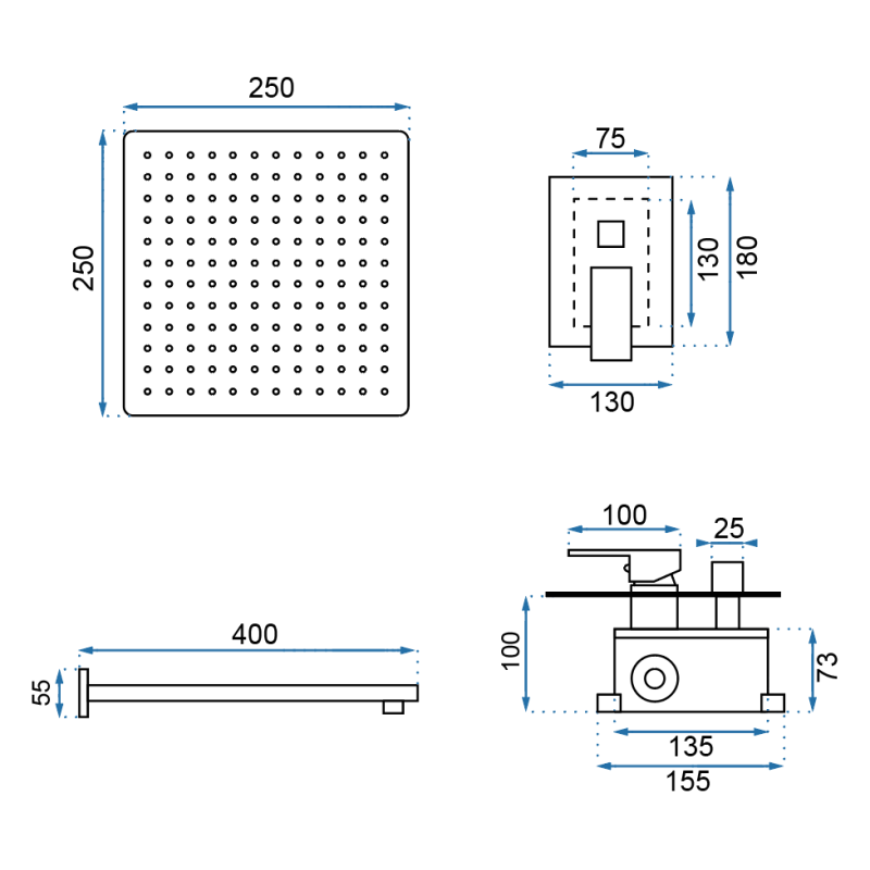 Luksusowy Zestaw Prysznicowy FENIX Chrom - Elegancja i Nowoczesność w Twojej Łazience