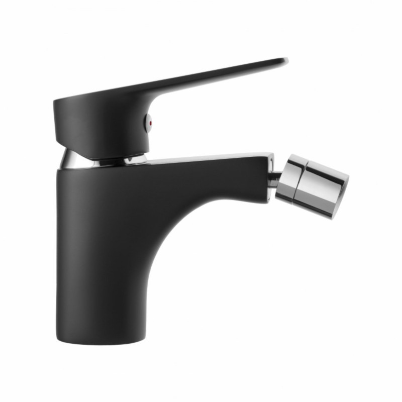 Bidetowa Bateria Dokos: Stylowy Grafit z Chromem dla Nowoczesnych Łazienek!