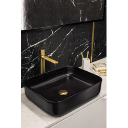 Lśniąca Bateria Nablatowa LAVEO Tores Złoto Szampańskie - Elegancja i Styl do Twojej Łazienki!