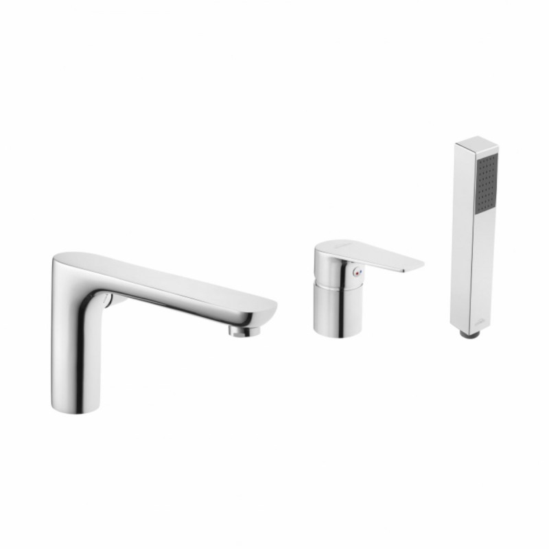 Elegancka bateria 3-otworowa Dokos chrom – doskonałość w każdej łazience!