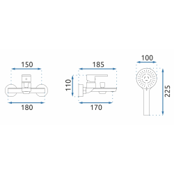 Luksusowa Bateria Wannowa JS-8003 Flip Chrom - Elegancja i Styl dla Twojej Łazienki