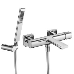 Laveo Tores bateria wannowa ścienna chrom