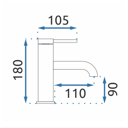 Elegancka Niska Bateria Umywalkowa JS-B801 - Chromowany Błysk dla Twojej Łazienki