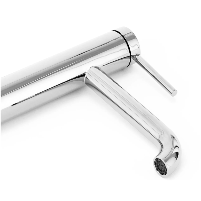 Elegancka Niska Bateria Umywalkowa JS-B801 - Chromowany Błysk dla Twojej Łazienki