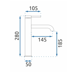 Luksusowa Bateria Łazienkowa JS-B801-1 Chromowana Wysoka Połysk