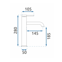Elegancka Wysoka Bateria Łazienkowa JS-B801-1B Czarna Mat - Designerski Wygląd i Jakość