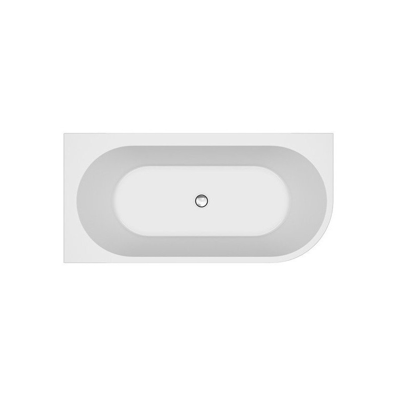 Elegancka wanna wolnostojąca lewostronna Cersanit Crea 170x82 z chromowanym syfonem