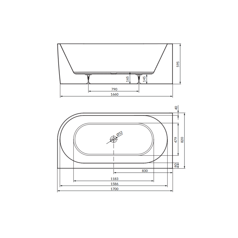 Stylowa wanna narożna Cersanit Crea 170x82 prawa z syfonem chrom, elegancja w bieli