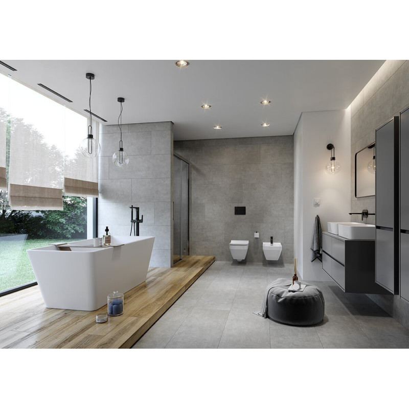 Elegancka wanna wolnostojąca Cersanit Crea 162x72 cm z syfonem chromowanym – komfort i styl!