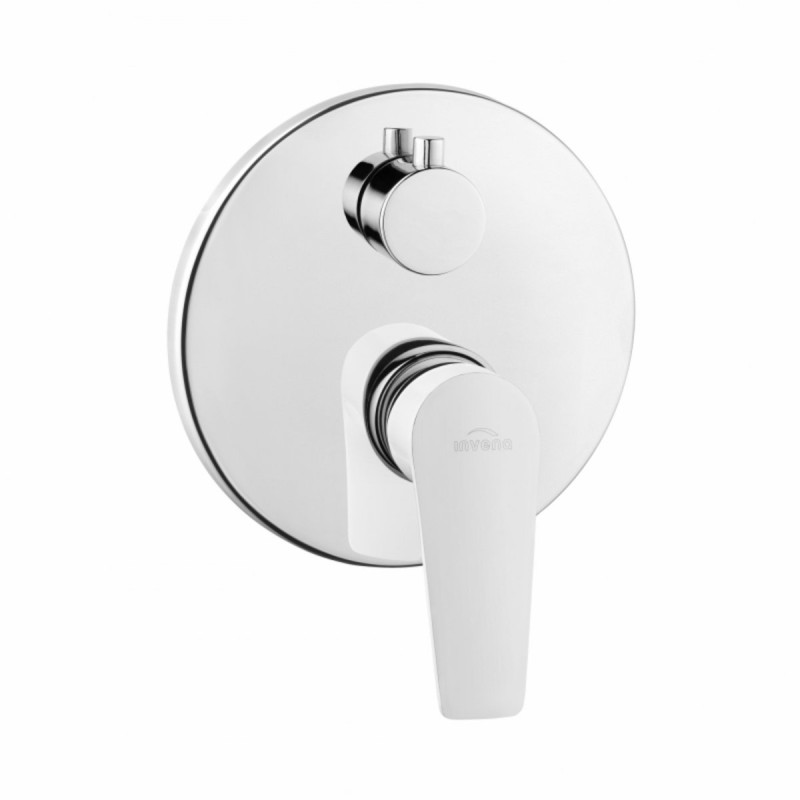 Elegancka podtynkowa bateria natryskowa Dokos 2w1 - biało-chromowana