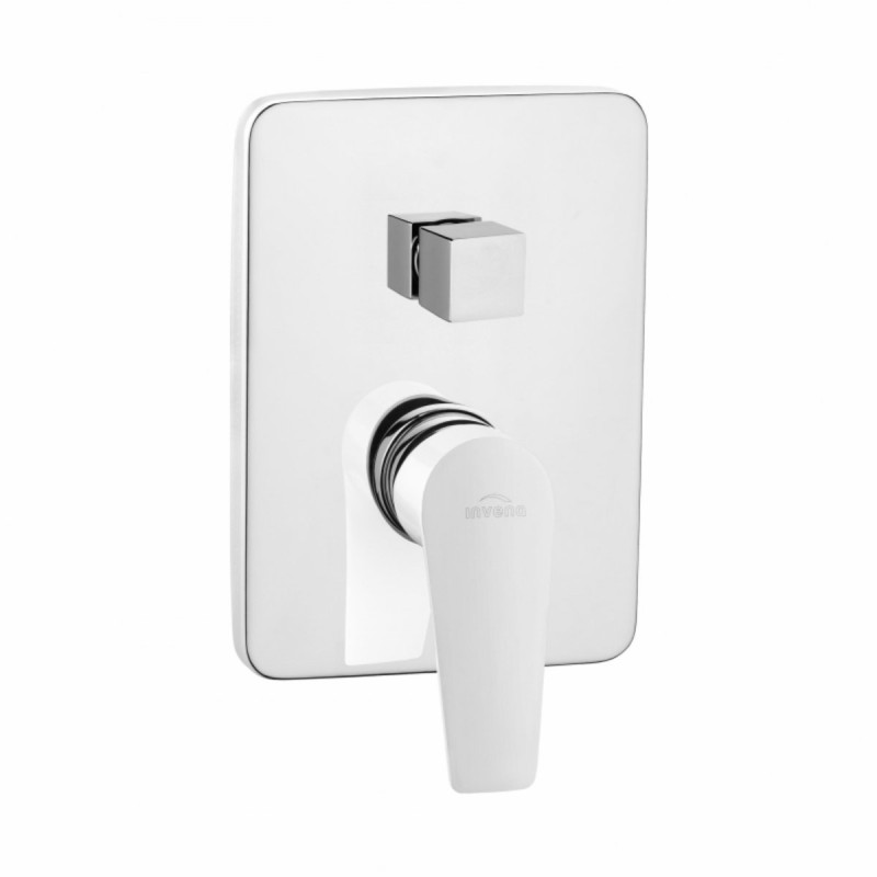 Stylowa Podtynkowa Bateria Natryskowa Dokos 2 w 1 Biało-Chromowana