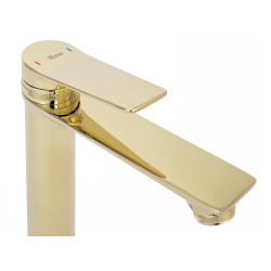 Luksusowa złota bateria umywalkowa Viral JS-634901-1G - Elegancja i nowoczesność na wyciągnięcie ręki