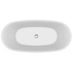 Owalna Wanna Wolnostojąca Cersanit Inverto 170x80, syfon chromowany - Elegancja w Twojej Łazience