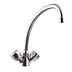 Elegancka bateria Invena Modena chrom zlewozmywak i umywalka