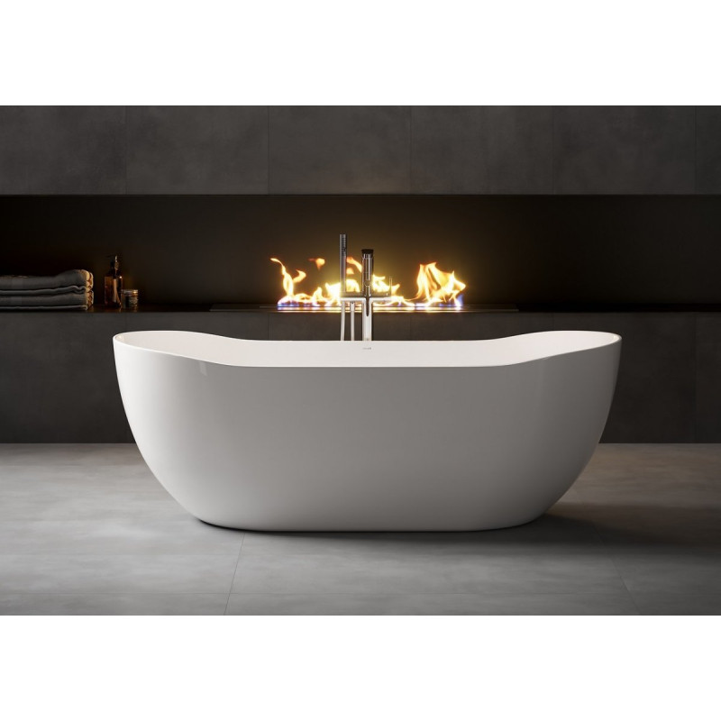 Owalna Wanna Wolnostojąca Cersanit Inverto 180x80 z Syfonem Chrom dla Twojego SPA