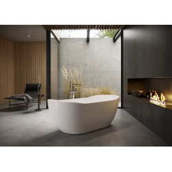 Owalna Wanna Wolnostojąca Cersanit Inverto 180x80 z Syfonem Chrom dla Twojego SPA