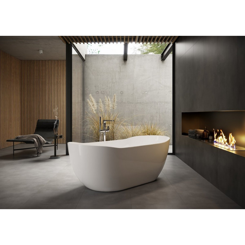 Owalna Wanna Wolnostojąca Cersanit Inverto 180x80 z Syfonem Chrom dla Twojego SPA