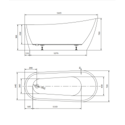 Elegancka Wanna Wolnostojąca Zen Cersanit 167x72 z Syfonem i Nóżkami - Biała Luksusowa Oaza
