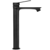 Fashionable Black Bathroom Basin Tap VIRAL High Spout JS-634901-1B