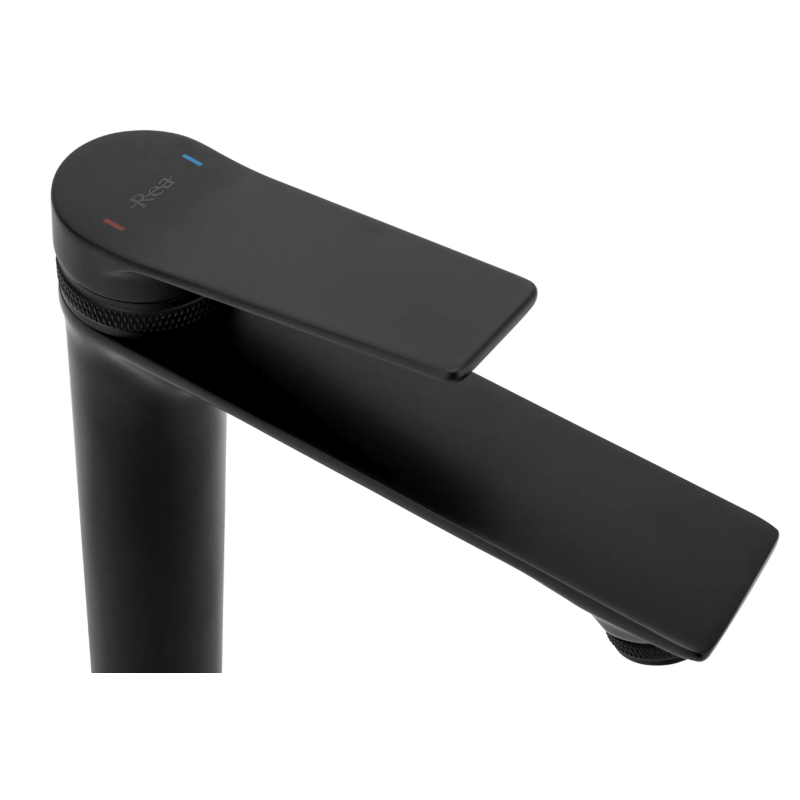 Fashionable Black Bathroom Basin Tap VIRAL High Spout JS-634901-1B