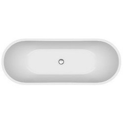 Elegancka wanna owalna Zen 182x71 Cersanit z syfonem chrom - stylowo i funkcjonalnie!