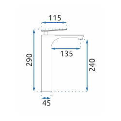 Elegancka Złota Bateria Łazienkowa Wysoka BERG Glamour JS-620901-1G