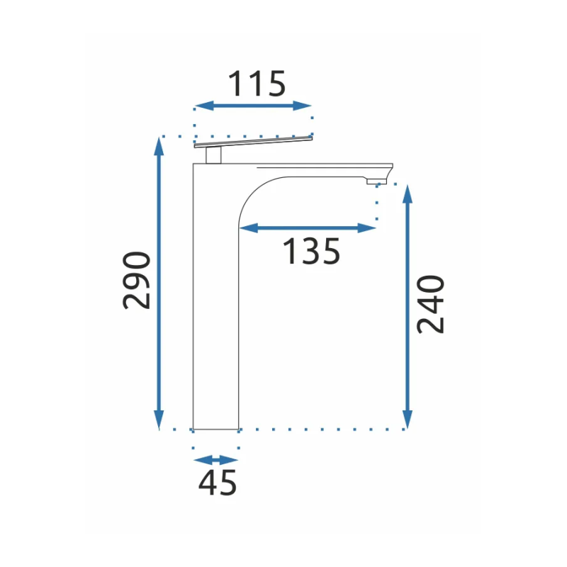 Elegancka Złota Bateria Łazienkowa Wysoka BERG Glamour JS-620901-1G