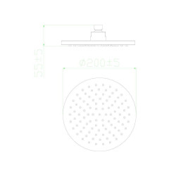 Luksusowa deszczownica Siros czarna - nowoczesny design i elegancja w Twojej łazience