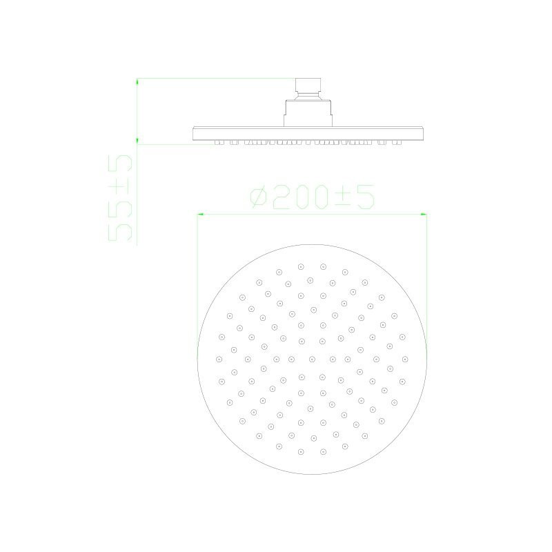 Luksusowa deszczownica Siros czarna - nowoczesny design i elegancja w Twojej łazience