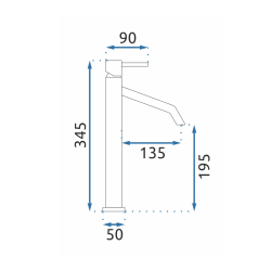 Elegancka Bateria Umywalkowa Level JS-B253-1B - Czarne Wykończenie, Wysoki Profil