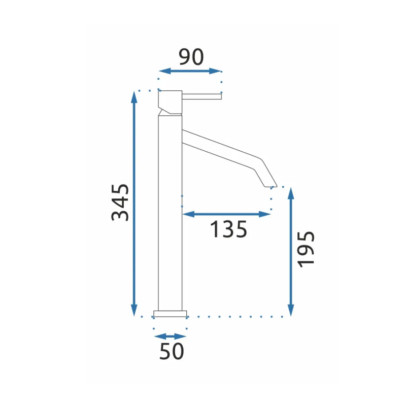Elegancka Bateria Umywalkowa Level JS-B253-1B - Czarne Wykończenie, Wysoki Profil