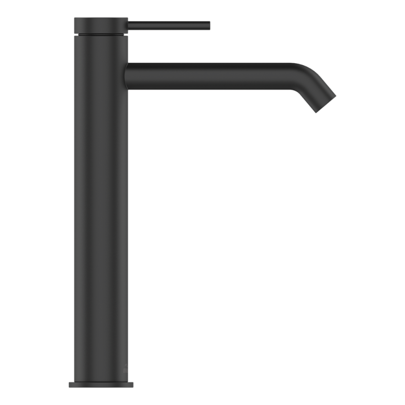 Wysoka bateria Invena Kalitea do umywalki, elegancka czerń, designerska forma