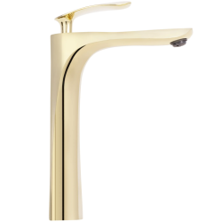 Luksusowy Złoty Kran ORBIT - Elegancka Wysoka Bateria Umywalkowa
