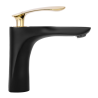 Stylowa Bateria Umywalkowa Orbit - Czarna/Złota Elegancja Łazienki!