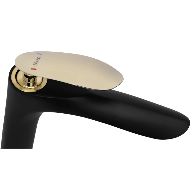 Stylowa Bateria Umywalkowa Orbit - Czarna/Złota Elegancja Łazienki!