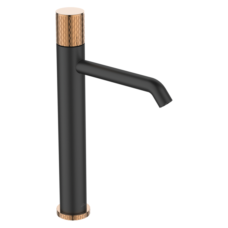 Invena Moonlight - Elegancja Czarnej Baterii Umywalkowej z Rose Gold Akcentem