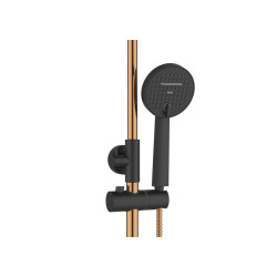 Luksusowy Deszczownia Invena Moonlight, czarna z różowym złotem - Wzbogać Swój Prysznic!